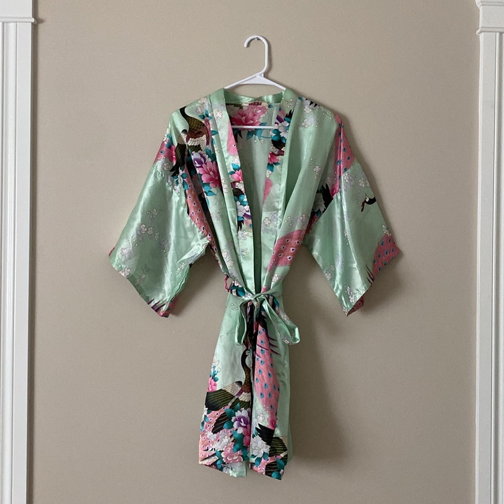 MEI YESIDA Kimono Satiny Silky Like Robe One Size